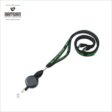 Military Army Air Force Schwarz Tubular Polyester Lanyards mit schwarzem Abzeichen Yoyo